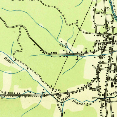 United States Geological Survey Waynesboro, TN (1936, 24000-Scale) digital map