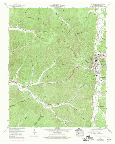 United States Geological Survey Waynesboro, TN (1951, 24000-Scale) digital map