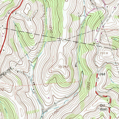 United States Geological Survey Waynesburg, PA (1961, 24000-Scale) digital map