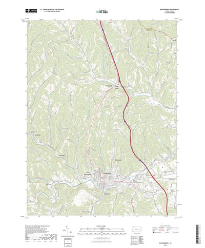 United States Geological Survey Waynesburg, PA (2023, 24000-Scale) digital map