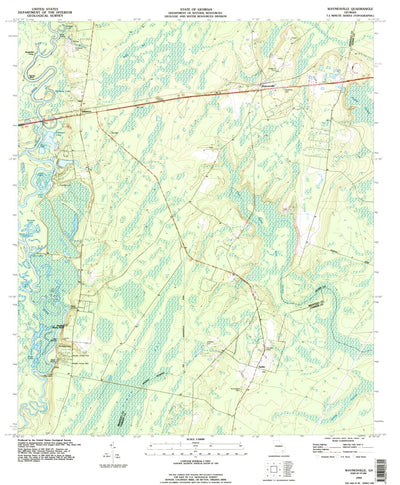 United States Geological Survey Waynesville, GA (1993, 24000-Scale) digital map