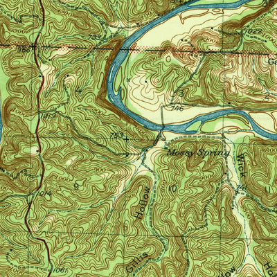 United States Geological Survey Waynesville, MO (1942, 62500-Scale) digital map