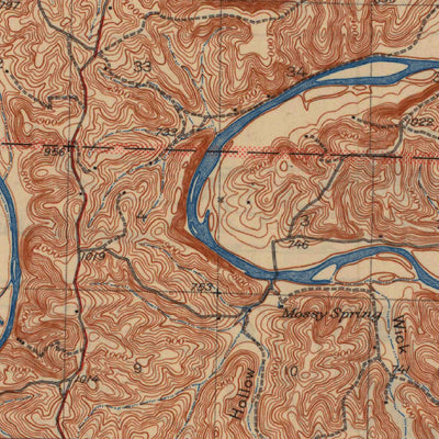 United States Geological Survey Waynesville, MO (1944, 62500-Scale) digital map