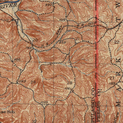 United States Geological Survey Waynesville, MO (1944, 62500-Scale) digital map