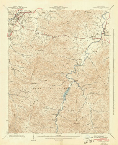United States Geological Survey Waynesville, NC (1942, 24000-Scale) digital map