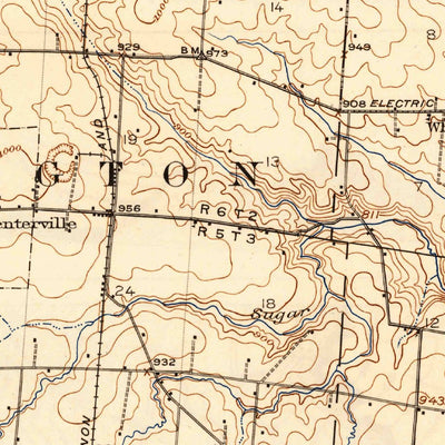 United States Geological Survey Waynesville, OH (1915, 62500-Scale) digital map