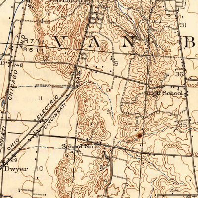 United States Geological Survey Waynesville, OH (1915, 62500-Scale) digital map
