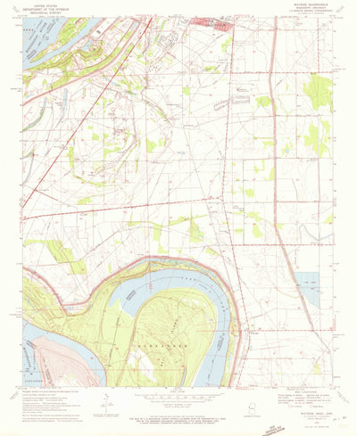 United States Geological Survey Wayside, MS-AR (1970, 24000-Scale) digital map
