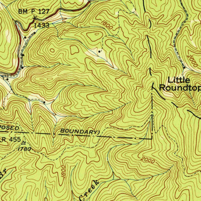 United States Geological Survey Wear Cove, TN (1942, 24000-Scale) digital map