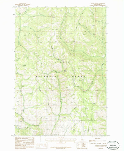 United States Geological Survey Weasel Gulch, ID (1986, 24000-Scale) digital map