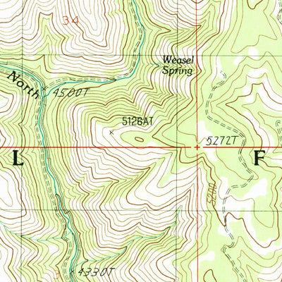 United States Geological Survey Weasel Gulch, ID (1986, 24000-Scale) digital map
