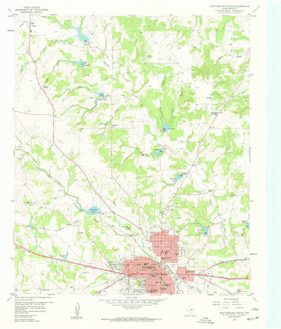 United States Geological Survey Weatherford North, TX (1959, 24000-Scale) digital map
