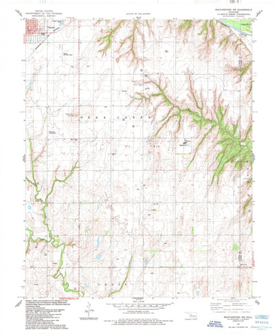 United States Geological Survey Weatherford NW, OK (1985, 24000-Scale) digital map