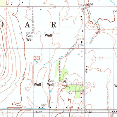 United States Geological Survey Weatherford, OK (1985, 24000-Scale) digital map