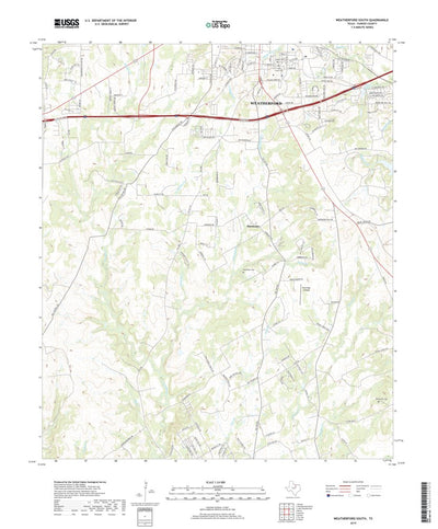United States Geological Survey Weatherford South, TX (2019, 24000-Scale) digital map