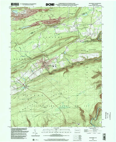 United States Geological Survey Weatherly, PA (1999, 24000-Scale) digital map