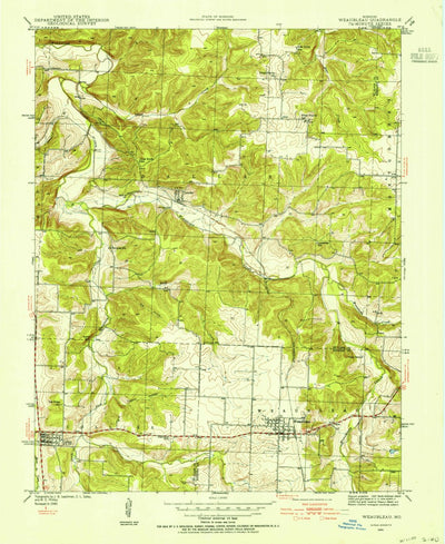 United States Geological Survey Weaubleau, MO (1940, 24000-Scale) digital map