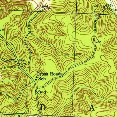 United States Geological Survey Weaubleau, MO (1940, 24000-Scale) digital map