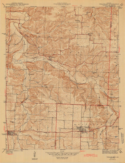 United States Geological Survey Weaubleau, MO (1944, 24000-Scale) digital map