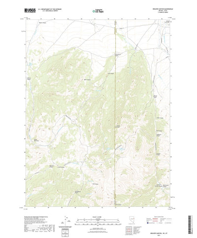 United States Geological Survey Weaver Canyon, NV (2021, 24000-Scale) digital map