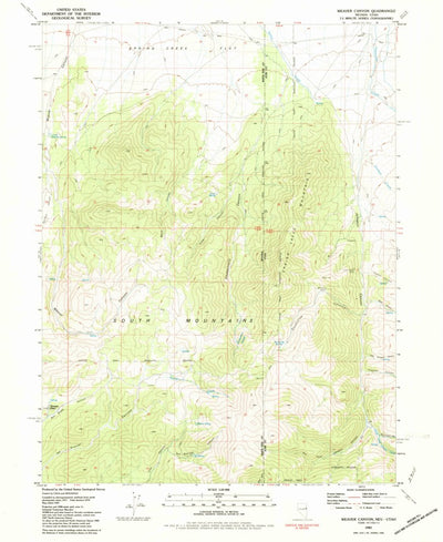 United States Geological Survey Weaver Canyon, NV-UT (1981, 24000-Scale) digital map