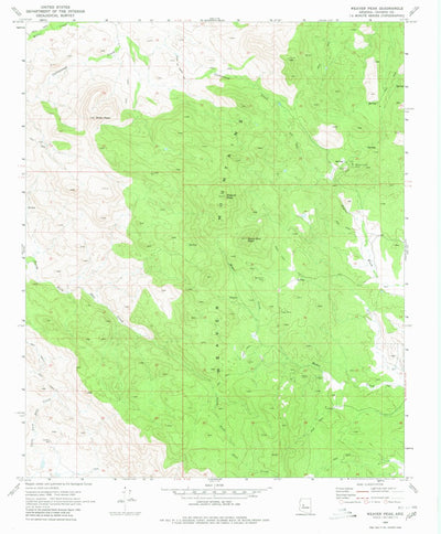 United States Geological Survey Weaver Peak, AZ (1969, 24000-Scale) digital map