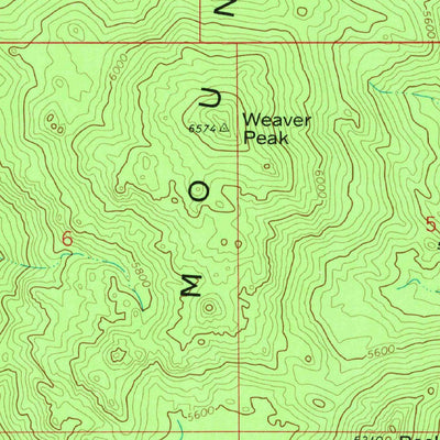 United States Geological Survey Weaver Peak, AZ (1969, 24000-Scale) digital map