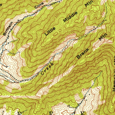 United States Geological Survey Weaverville, NC (1942, 24000-Scale) digital map