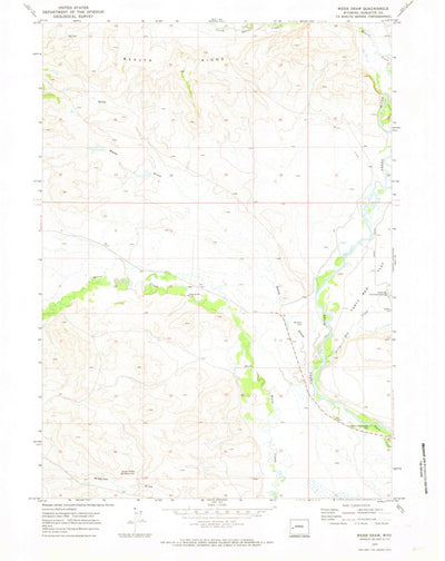 United States Geological Survey Webb Draw, WY (1970, 24000-Scale) digital map
