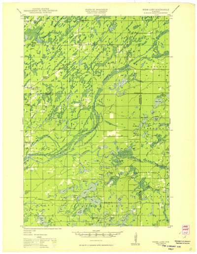 United States Geological Survey Webb Lake, WI (1949, 48000-Scale) digital map