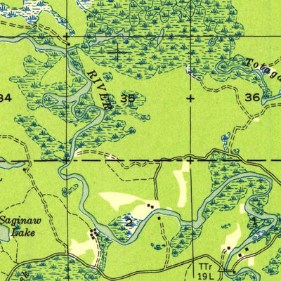United States Geological Survey Webb Lake, WI (1949, 48000-Scale) digital map