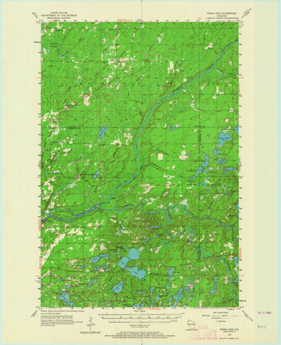 United States Geological Survey Webb Lake, WI (1955, 62500-Scale) digital map