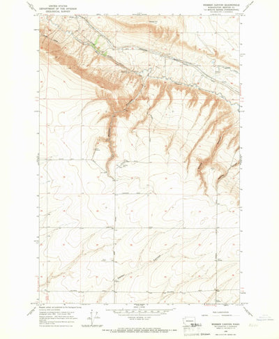 United States Geological Survey Webber Canyon, WA (1965, 24000-Scale) digital map
