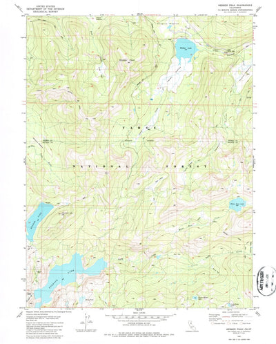 United States Geological Survey Webber Peak, CA (1981, 24000-Scale) digital map