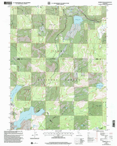 United States Geological Survey Webber Peak, CA (2000, 24000-Scale) digital map
