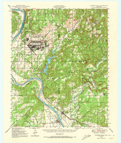 United States Geological Survey Webbers Falls, OK (1948, 62500-Scale) digital map