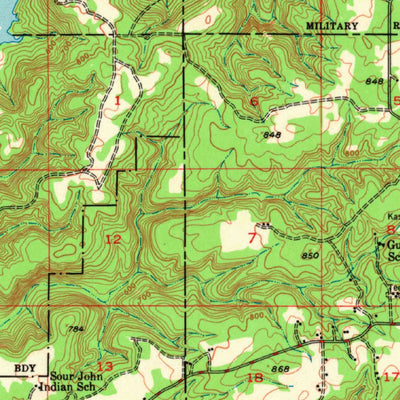 United States Geological Survey Webbers Falls, OK (1948, 62500-Scale) digital map