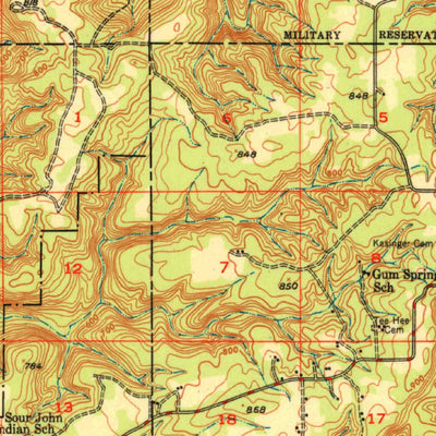 United States Geological Survey Webbers Falls, OK (1950, 62500-Scale) digital map