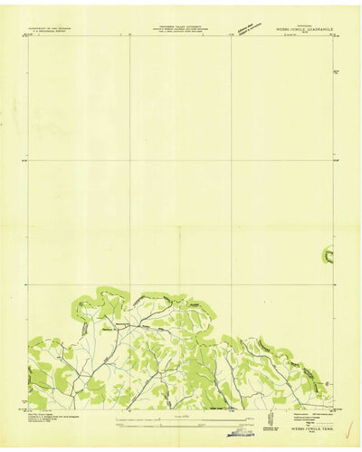 United States Geological Survey Webbs Jungle, TN (1936, 24000-Scale) digital map