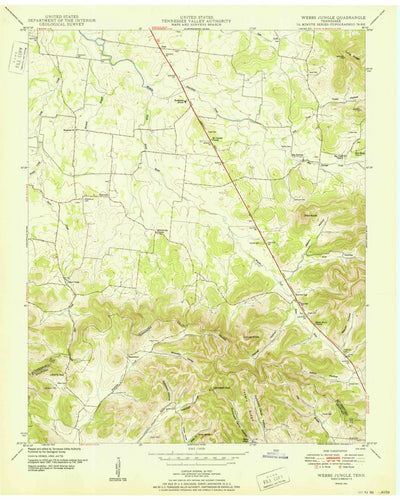 United States Geological Survey Webbs Jungle, TN (1951, 24000-Scale) digital map