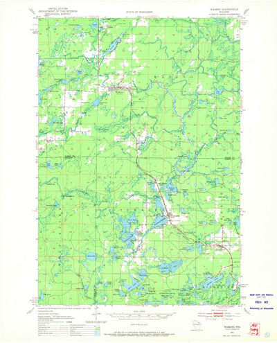 United States Geological Survey Webeno, WI (1951, 48000-Scale) digital map