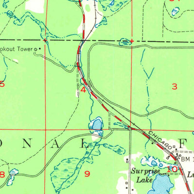 United States Geological Survey Webeno, WI (1951, 48000-Scale) digital map
