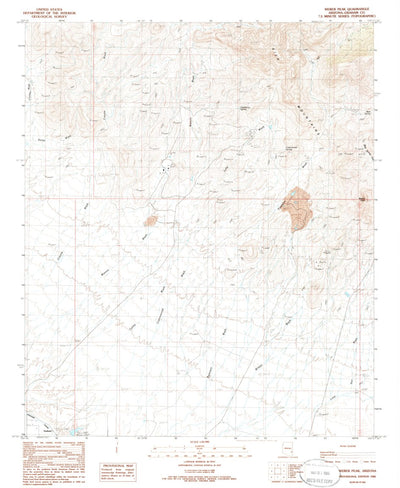 United States Geological Survey Weber Peak, AZ (1985, 24000-Scale) digital map