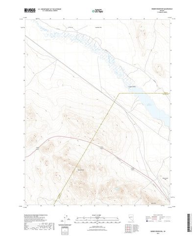 United States Geological Survey Weber Reservoir, NV (2021, 24000-Scale) digital map