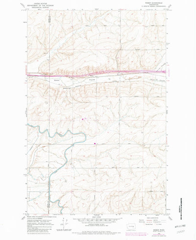 United States Geological Survey Weber, WA (1967, 24000-Scale) digital map