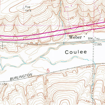 United States Geological Survey Weber, WA (1967, 24000-Scale) digital map
