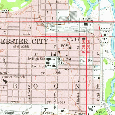 United States Geological Survey Webster City, IA (1978, 24000-Scale) digital map