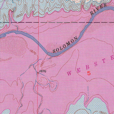 United States Geological Survey Webster Dam, KS (1952, 24000-Scale) digital map