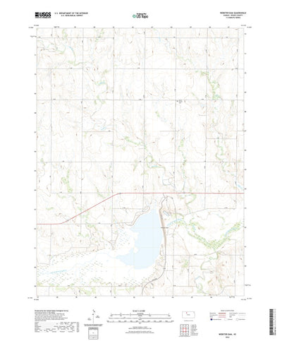 United States Geological Survey Webster Dam, KS (2022, 24000-Scale) digital map