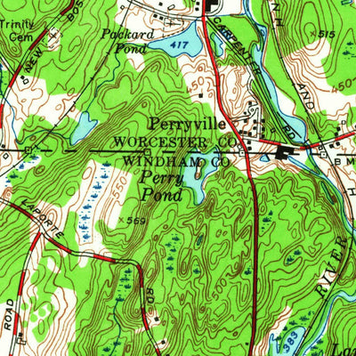 United States Geological Survey Webster, MA-CT (1953, 24000-Scale) digital map